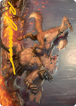 Duel for Dominance Art Card (Gold-Stamped Signature) [Innistrad: Midnight Hunt Art Series] | Gaming Infinity