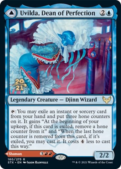 Uvilda, Dean of Perfection // Nassari, Dean of Expression [Strixhaven: School of Mages Prerelease Promos] | Gaming Infinity