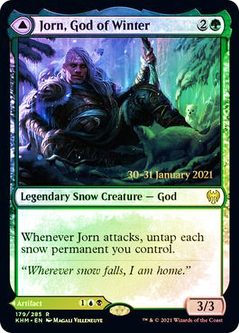 Jorn, God of Winter // Kaldring, the Rimestaff   [Kaldheim Prerelease Promos] | Gaming Infinity