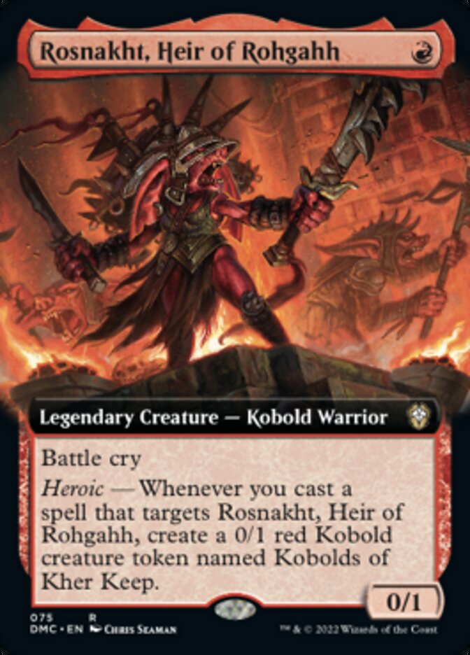 Rosnakht, Heir of Rohgahh (Extended Art) [Dominaria United Commander] | Gaming Infinity