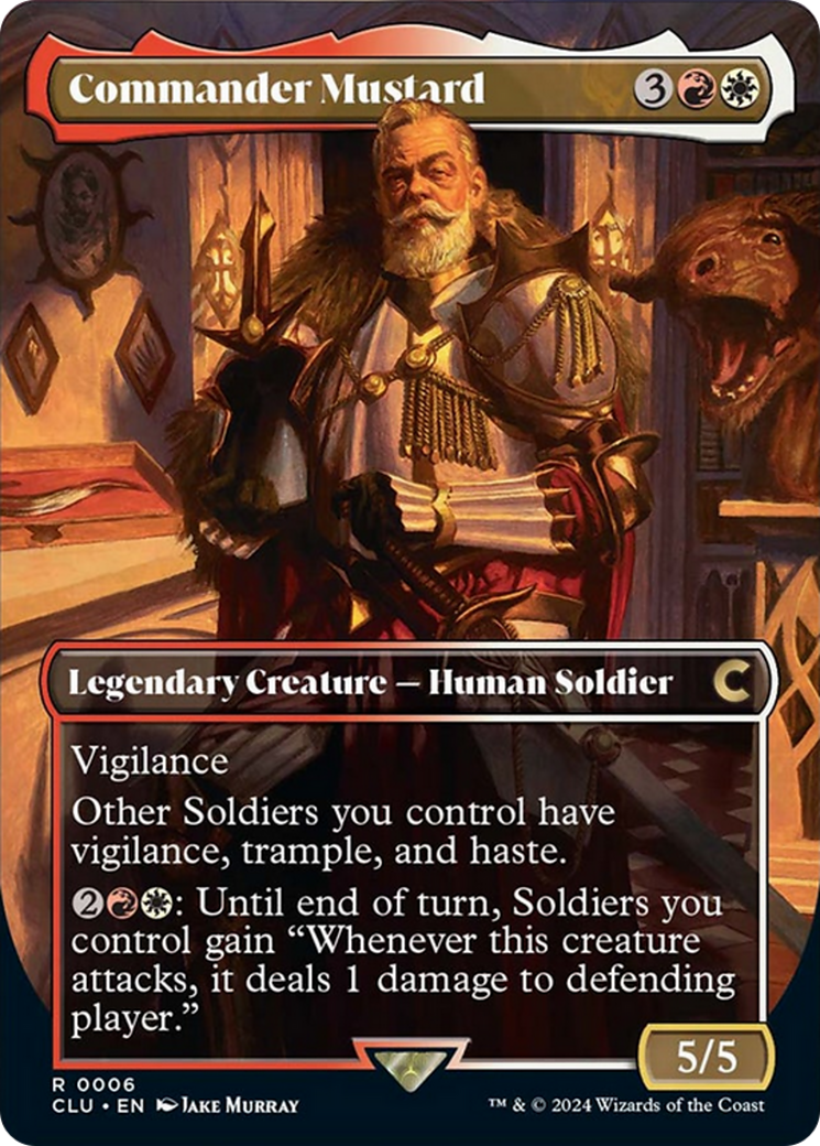 Commander Mustard (Borderless) [Ravnica: Clue Edition] | Gaming Infinity