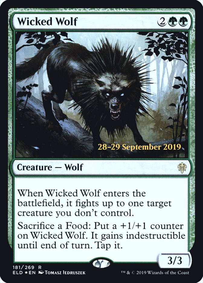 Wicked Wolf  [Throne of Eldraine Prerelease Promos] | Gaming Infinity