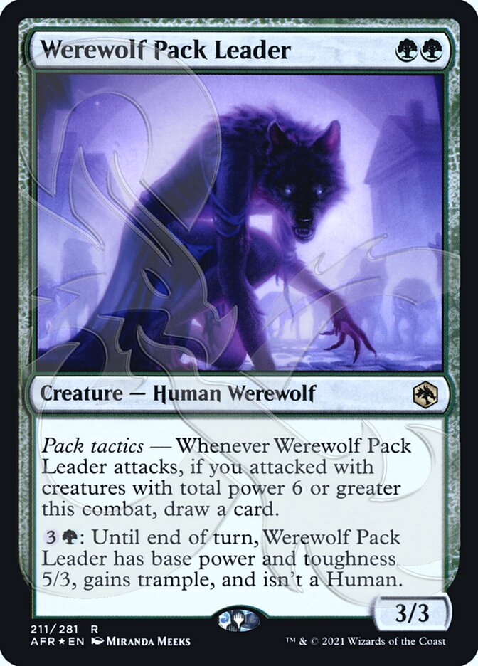 Werewolf Pack Leader (Ampersand Promo) [Dungeons & Dragons: Adventures in the Forgotten Realms Promos] | Gaming Infinity