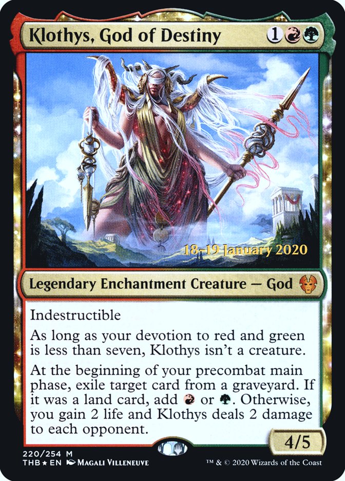 Klothys, God of Destiny [Theros Beyond Death Prerelease Promos] | Gaming Infinity