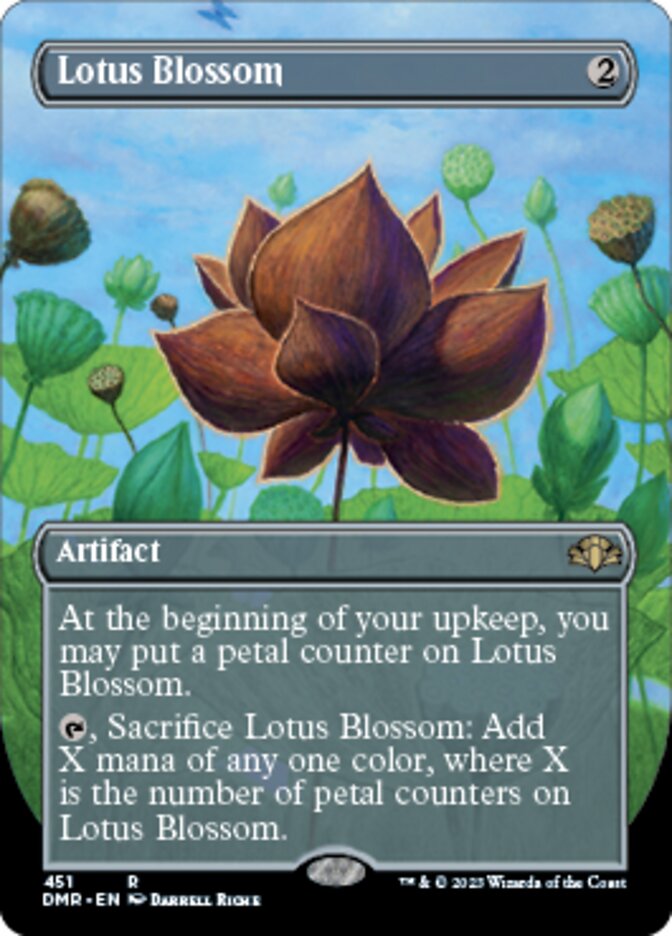 Lotus Blossom (Borderless Alternate Art) [Dominaria Remastered] | Gaming Infinity