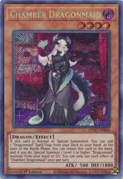 Chamber Dragonmaid [ETCO-EN026] Secret Rare | Gaming Infinity