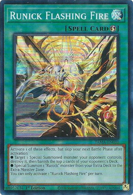 Runick Flashing Fire [TAMA-EN030] Super Rare | Gaming Infinity