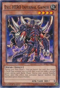 Evil HERO Infernal Gainer (Shatterfoil) [Battle Pack 3: Monster League] [BP03-EN032] | Gaming Infinity