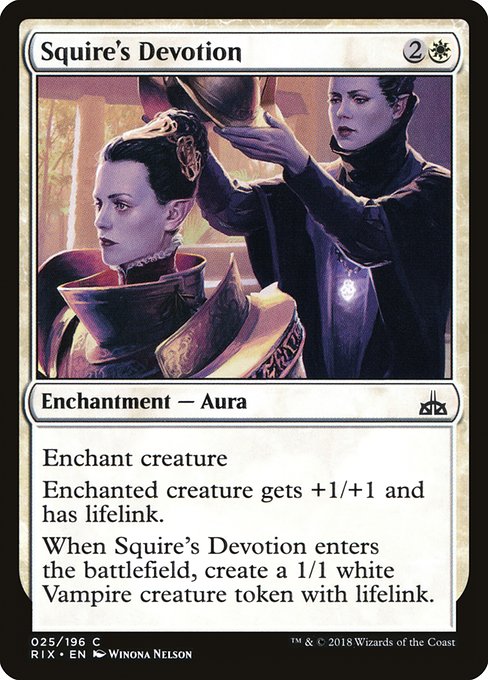 Squire's Devotion [Rivals of Ixalan] | Gaming Infinity