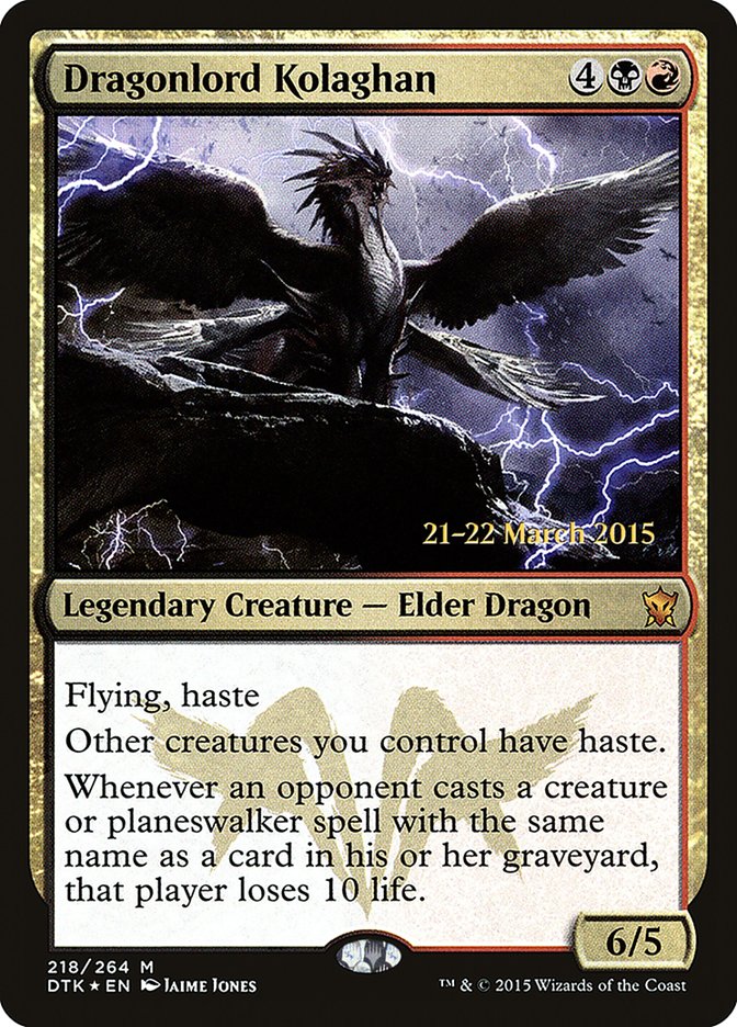 Dragonlord Kolaghan  [Dragons of Tarkir Prerelease Promos] | Gaming Infinity