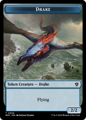 Drake // Cat Double-Sided Token [Murders at Karlov Manor Commander Tokens] | Gaming Infinity