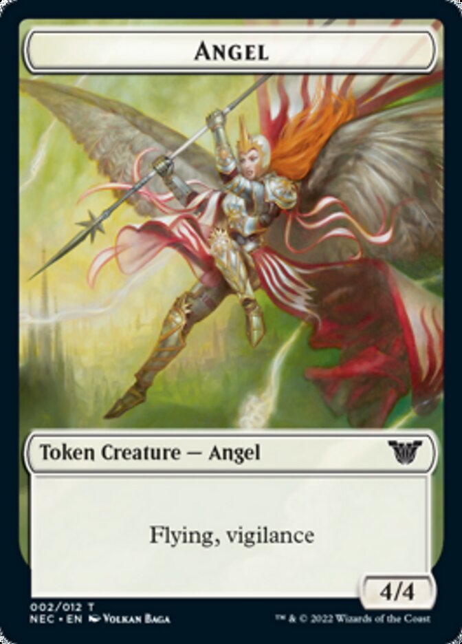 Angel // Elephant Double-sided Token [Kamigawa: Neon Dynasty Commander Tokens] | Gaming Infinity