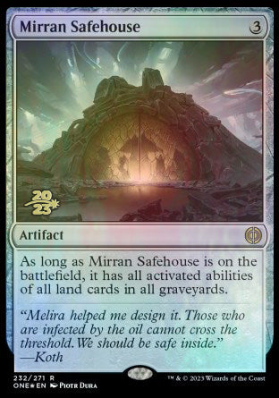 Mirran Safehouse [Phyrexia: All Will Be One Prerelease Promos] | Gaming Infinity