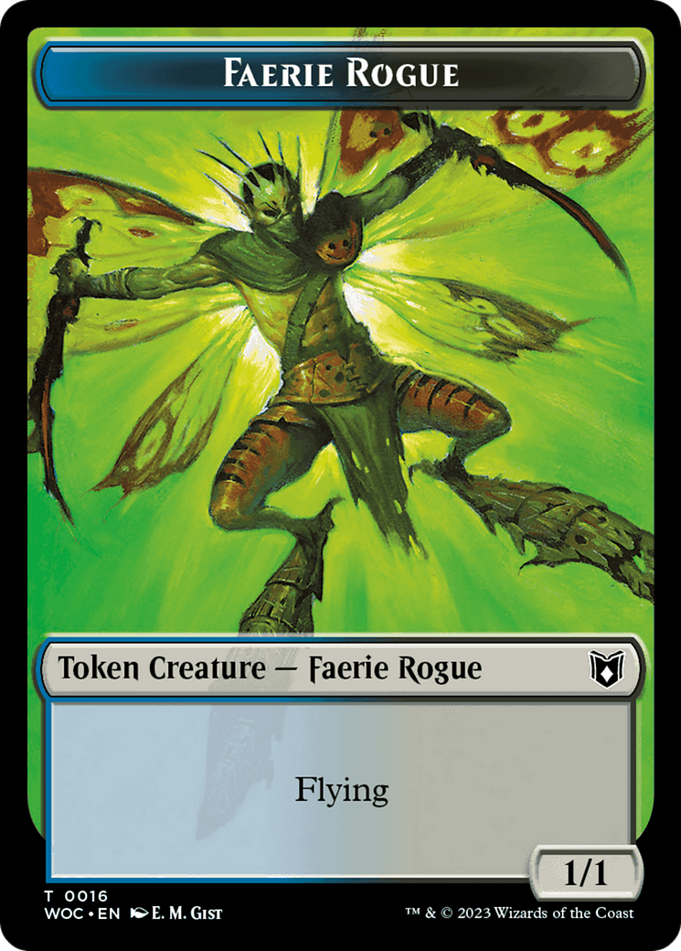 Faerie Rogue // Copy (0016) Double-Sided Token [Wilds of Eldraine Commander Tokens] | Gaming Infinity