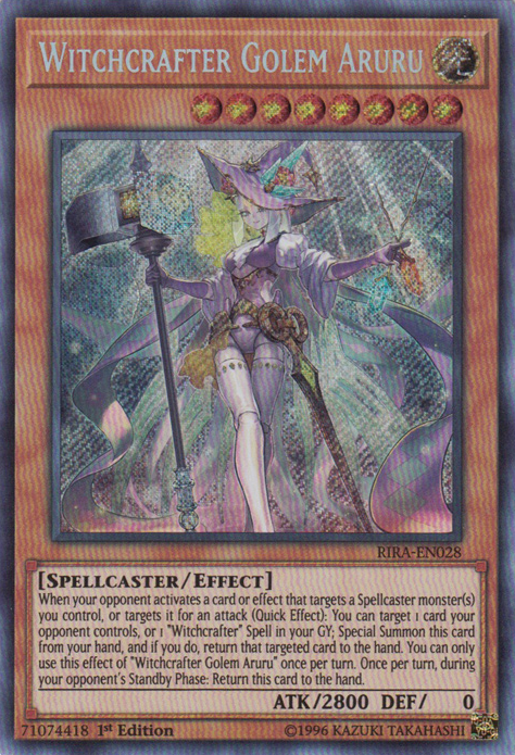 Witchcrafter Golem Aruru [RIRA-EN028] Secret Rare | Gaming Infinity