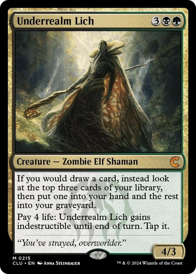 Underrealm Lich [Ravnica: Clue Edition] | Gaming Infinity