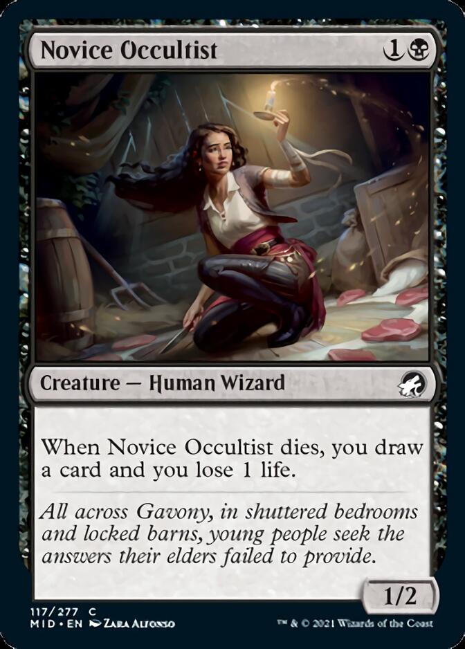 Novice Occultist [Innistrad: Midnight Hunt] | Gaming Infinity