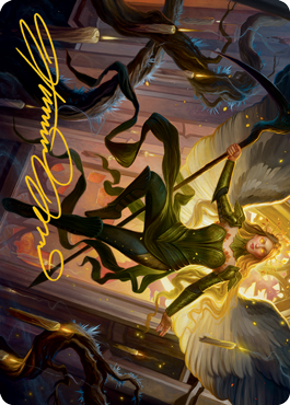 Sigarda, Champion of Light Art Card (Gold-Stamped Signature) [Innistrad: Midnight Hunt Art Series] | Gaming Infinity