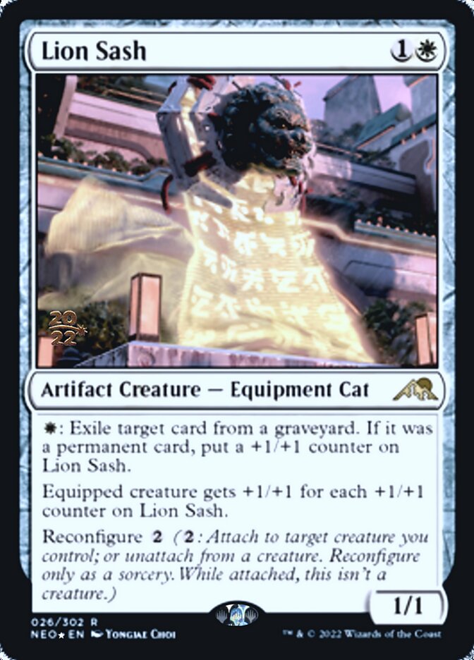 Lion Sash [Kamigawa: Neon Dynasty Prerelease Promos] | Gaming Infinity