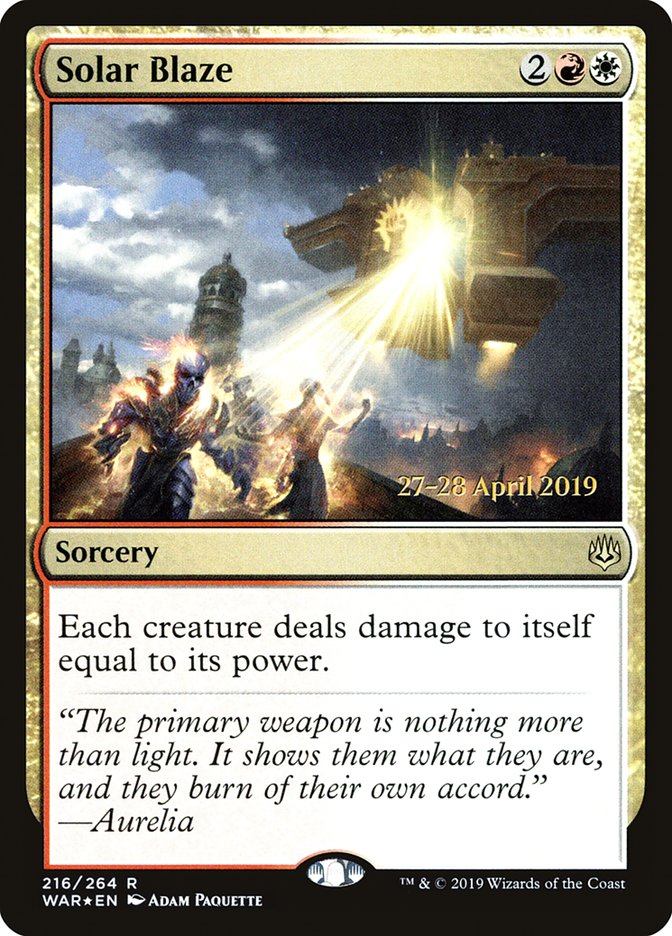 Solar Blaze  [War of the Spark Prerelease Promos] | Gaming Infinity