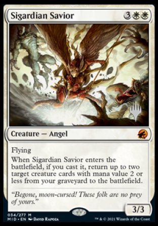 Sigardian Savior (Promo Pack) [Innistrad: Midnight Hunt Promos] | Gaming Infinity