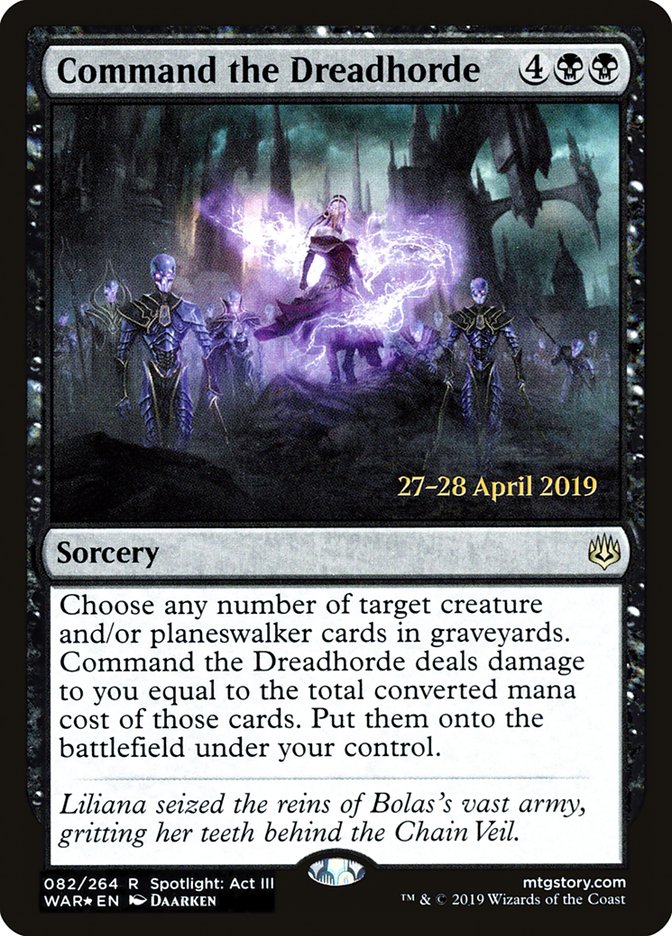 Command the Dreadhorde  [War of the Spark Prerelease Promos] | Gaming Infinity
