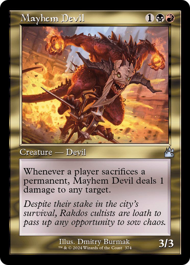 Mayhem Devil (Retro Frame) [Ravnica Remastered] | Gaming Infinity