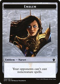 Emblem - Narset Transcendent [Dragons of Tarkir Tokens] | Gaming Infinity