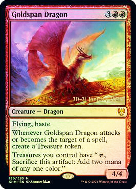 Goldspan Dragon  [Kaldheim Prerelease Promos] | Gaming Infinity