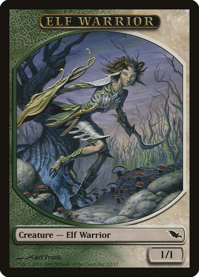 Elf Warrior (12/12) [Shadowmoor Tokens] | Gaming Infinity