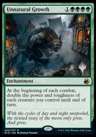 Unnatural Growth (Promo Pack) [Innistrad: Midnight Hunt Promos] | Gaming Infinity