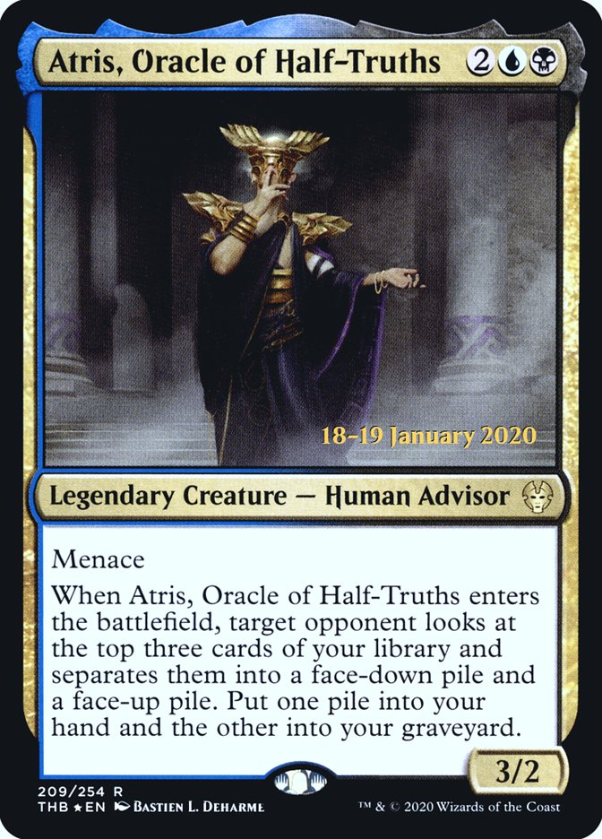 Atris, Oracle of Half-Truths [Theros Beyond Death Prerelease Promos] | Gaming Infinity