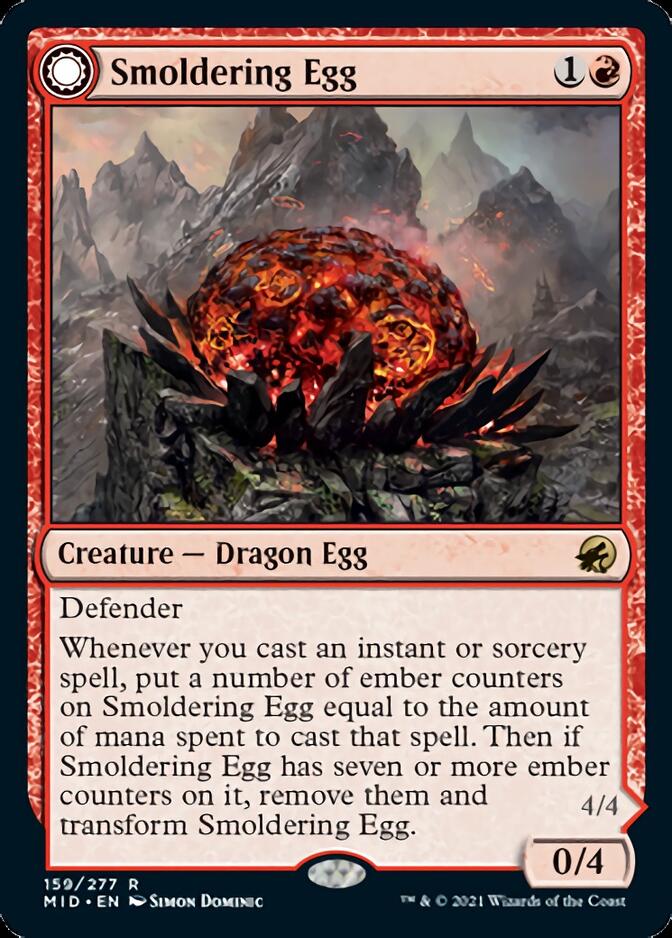 Smoldering Egg // Ashmouth Dragon [Innistrad: Midnight Hunt] | Gaming Infinity