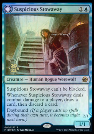 Suspicious Stowaway // Seafaring Werewolf [Innistrad: Midnight Hunt Prerelease Promos] | Gaming Infinity