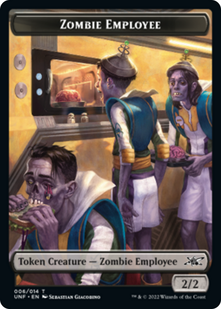 Zombie Employee // Food (010) Double-sided Token [Unfinity Tokens] | Gaming Infinity