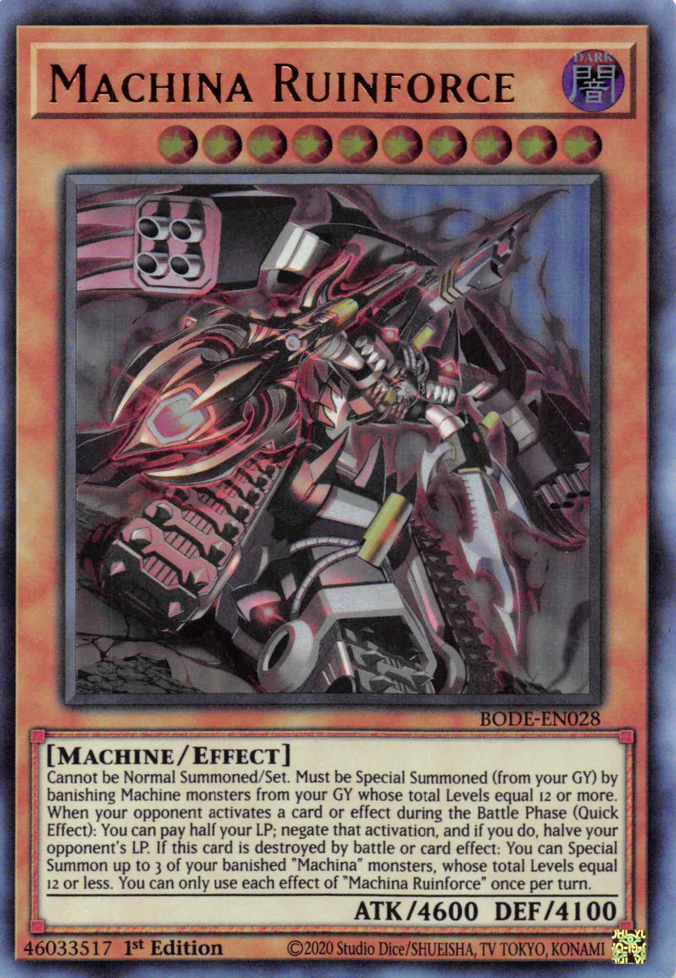 Machina Ruinforce [BODE-EN028] Ultra Rare | Gaming Infinity