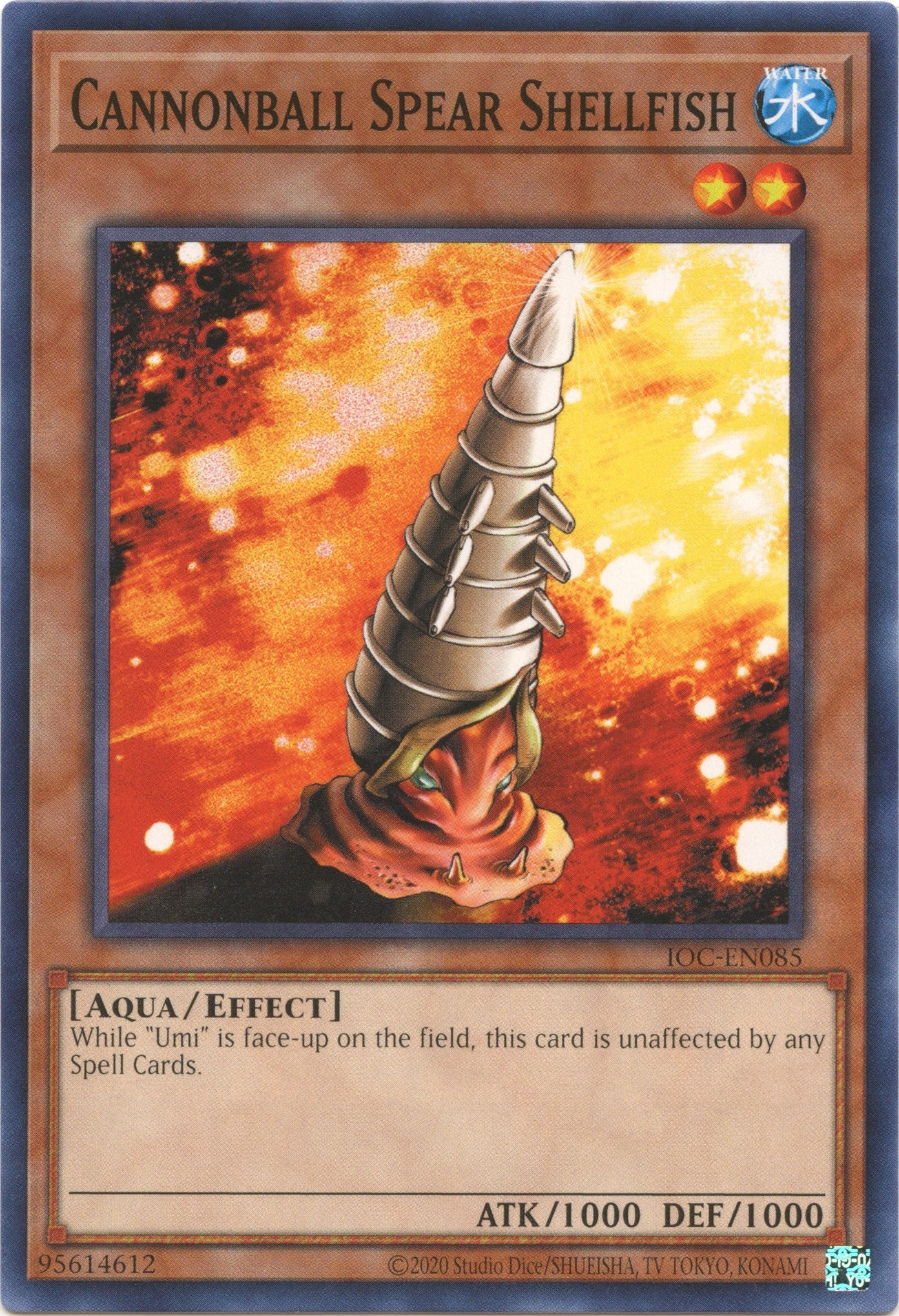 Cannonball Spear Shellfish (25th Anniversary) [IOC-EN085] Common | Gaming Infinity