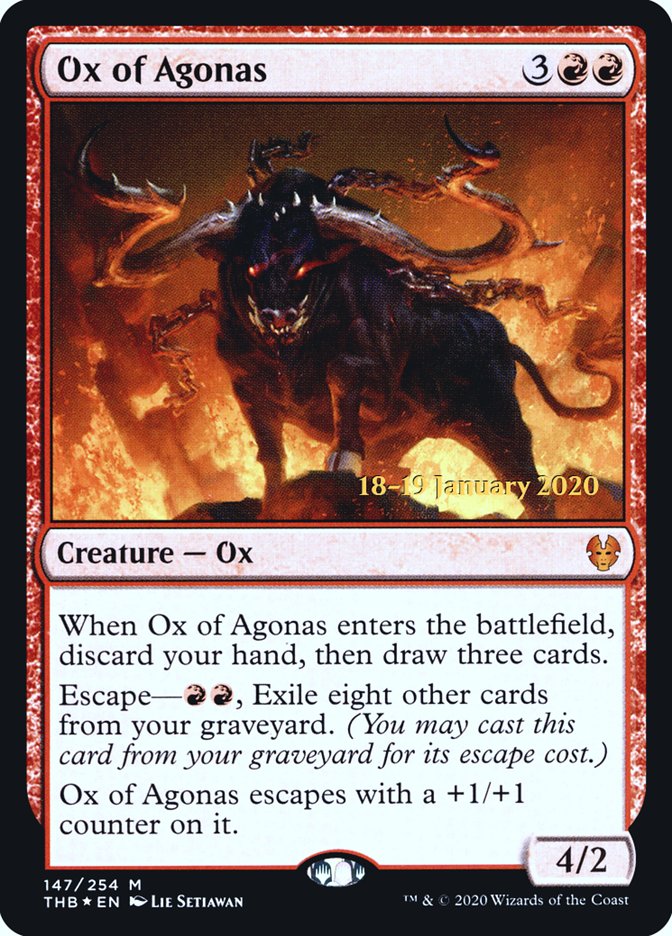 Ox of Agonas [Theros Beyond Death Prerelease Promos] | Gaming Infinity