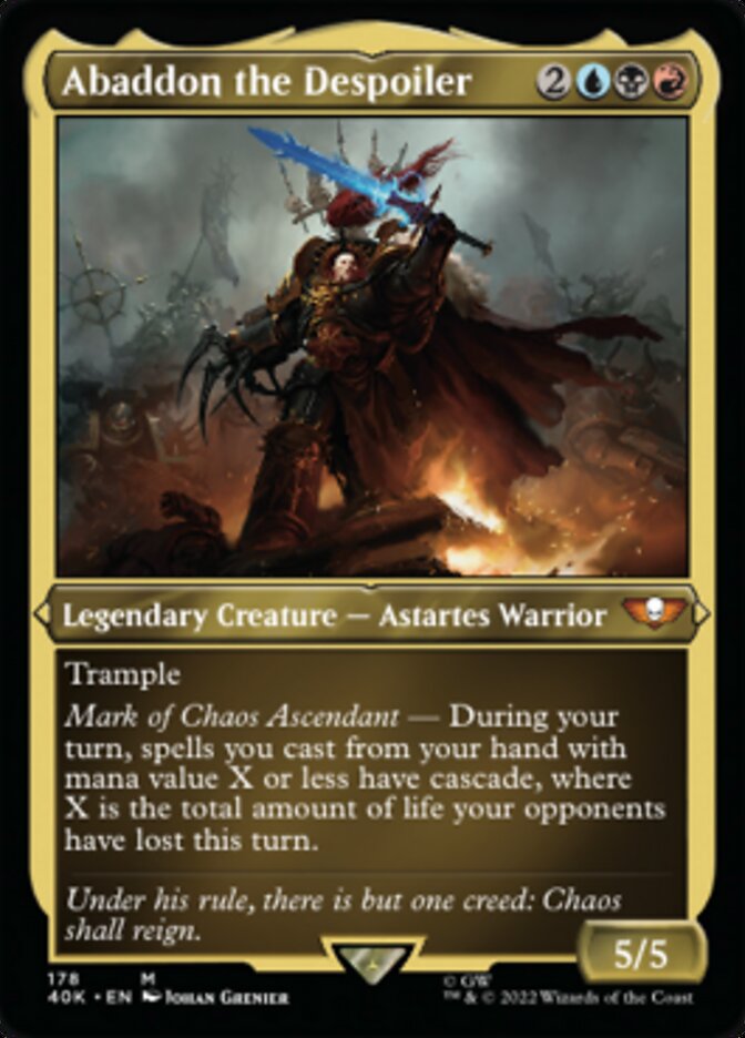 Abaddon the Despoiler (Display Commander) (Surge Foil) [Universes Beyond: Warhammer 40,000] | Gaming Infinity