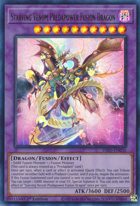 Starving Venom Predapower Fusion Dragon [DIFO-EN036] Ultra Rare | Gaming Infinity