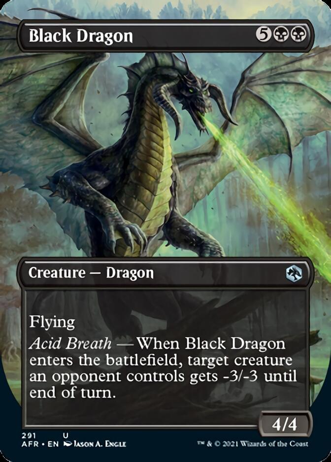 Black Dragon (Borderless Alternate Art) [Dungeons & Dragons: Adventures in the Forgotten Realms] | Gaming Infinity