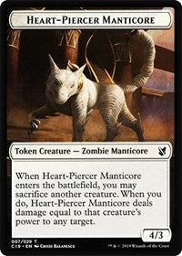 Heart-Piercer Manticore // Dragon Double-sided Token [Commander 2019 Tokens] | Gaming Infinity