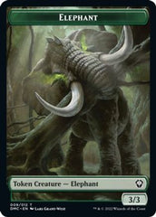 Elephant // Treasure Double-sided Token [Dominaria United Commander Tokens] | Gaming Infinity