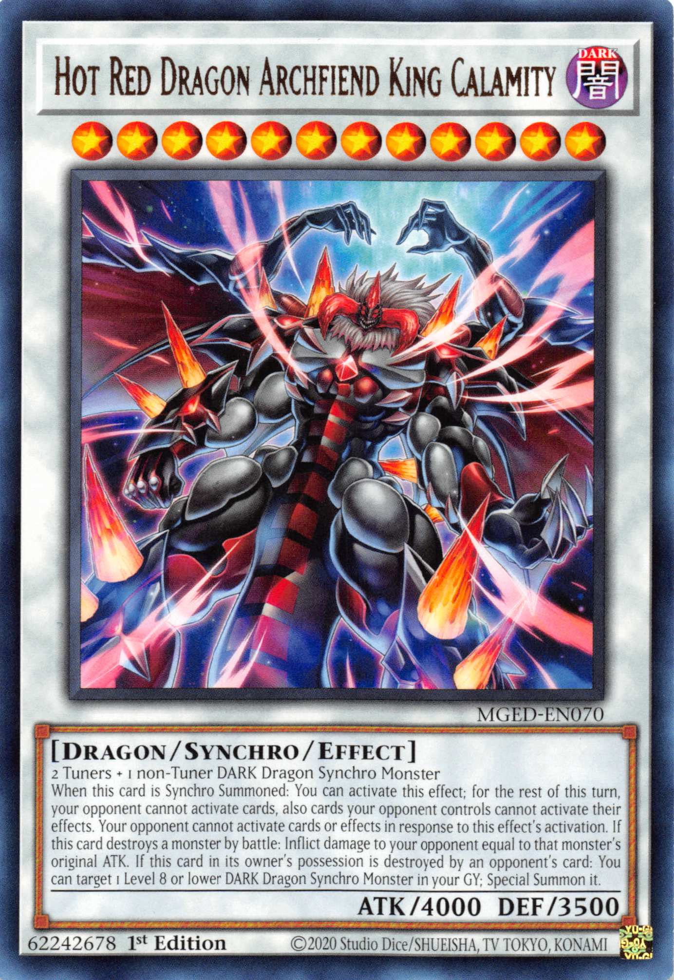 Hot Red Dragon Archfiend King Calamity [MGED-EN070] Rare | Gaming Infinity