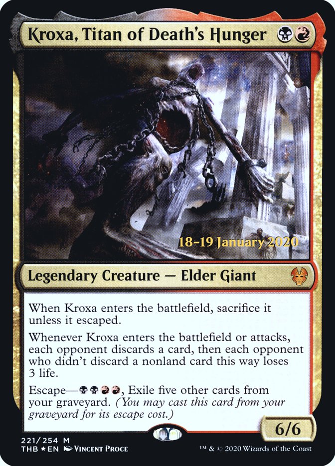 Kroxa, Titan of Death's Hunger [Theros Beyond Death Prerelease Promos] | Gaming Infinity