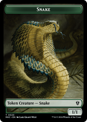 Snake // Morph Double-Sided Token [Murders at Karlov Manor Commander Tokens] | Gaming Infinity