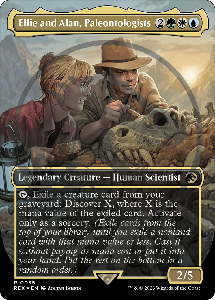 Ellie and Alan, Paleontologists Emblem (Borderless) [Jurassic World Collection Tokens] | Gaming Infinity