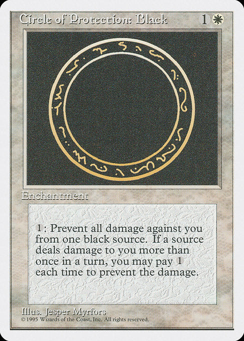 Circle of Protection: Black [Fourth Edition] | Gaming Infinity