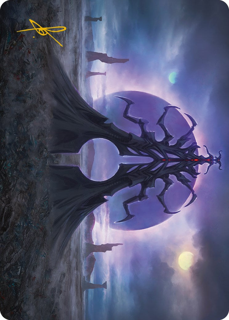 Black Sun's Twilight Art Card (Gold-Stamped Signature) [Phyrexia: All Will Be One Art Series] | Gaming Infinity
