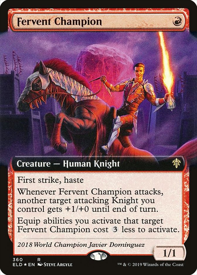 Fervent Champion (Extended Art) [Throne of Eldraine] | Gaming Infinity